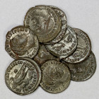 ROMAN EMPIRE: LOT of 9 better folles, all Heraclea mint and Iovi Conservatori-type, 3 of Constantine and 6 of Licinius, all AU or mint state, well str...