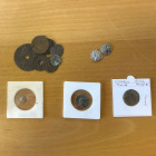 ANCIENT: LOT of 13 diverse coins, including an Athenian obol of uncertain period (Fine), two Seleukid drachms (both crystallized and chipped), a Parth...
