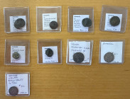 ARMENIA: LOT of 7 AE & 2 AR coins, including 7 bronzes of ancient Armenia, and 2 AR trams of Armenian Cilicia; average circulated grades, all attribut...