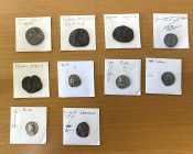 ELYMAIS & PARTHIA: LOT of 10 coins, including Elymais: BI tetradrachm of Kamnaskires V (VF, corrosion; Van't Haff-9.2), 2 AE tetradrachms of early unc...