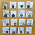 MEDIEVAL HINDU INDIA: LOT of 9 silver & 7 copper coins, identified by the consignor: Silver: Vigrahapala (2 pcs; Chalukya AR gadhaiya (1); Deva Pala (...