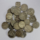 MUGHAL: LOT of 26 rupees and 1 half rupee, including Akbar (4 pieces, including the mintless type half rupee), Jahangir (3), Shah Jahan I (5), Jahanda...