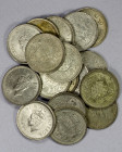 BRITISH INDIA: LOT of 32 coins, silver 1944(b) rupees, KM-557, all in EF to UNC quality, retail value $400, lot of 32 coins.
Estimate: $250-350