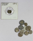 TRANQUEBAR: LOT of 10 lead and 1 copper coins, including 10 lead coins of Christian IV (1620-1648), identified by the consignor as KM-6, 8, 12, 16, 24...