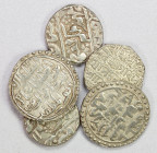 INDIA: LOT of 5 silver coins, tankas: Bengal: Nusrat Shah, Muhammadabad mint AH935 (2 pcs, both strong VF); and rupees Assam: SE1705 year 5 (VF-EF); a...
