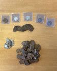 CHINA: LOT of 153 coins, including 19 silver & 134 copper/brass coins from the late Qing Dynasty, the Republican period & Manchukuo, including Silver:...