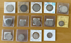 TIBET: LOT of 22 coins, including silver coins, ga-den tangkas (15), and machine struck 1½ srang (2), 3 srang (2), and 10 srang (3), average quality e...