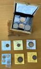 ASIA, ETC.: LOT of 11 coins, tokens, and sets, including Australia (1 pc), China/Kwangtung (1), Jordan (2, 1965 proof sets in olive wood cases), Phili...