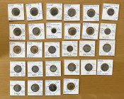 MALACCA: LOT of 28 tin pitis, including Sultan Muzaffar (1446-59): double pitis, pitis, ¼ pitis (3 pcs); Sultan Mansur (1459-77): pitis (2), ½ pitis (...