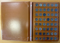 ANNAM: LOT of 480 coins, large format album filled with Vietnamese cash coins mostly from the 18th to early 20th century, a very interesting study gro...