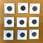DANZIG: LOT of 9 coins, including 9 pieces of 1920 10 pfennig token issue (KM-Tn1); with little or no corrosion, in better than average grades, in con...