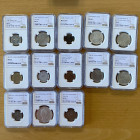 WORLDWIDE: diverse LOT of 13 NGC-certified coins, including 1948 Angola 20 centavos MS 62 BN, 1965 Czechoslovakia 10 korun MS 63, 1918 Germany/Coblenz...