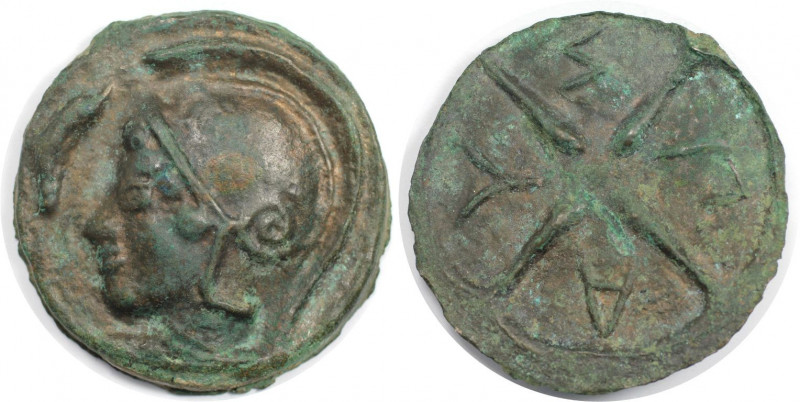 Griechische Münzen, SARMATIA, Olbia. Tetrobol 460-440 v. Chr. Vs.: Kopf der Athe...