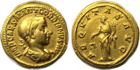 Römische Münzen, MÜNZEN DER RÖMISCHEN KAISERZEIT. Gordianus III. (238-244 n. Chr.). AV Aureus 239 n. Chr. (4.68 g. 20 mm) Vs.: IMP CAES M ANT GORDIANV...