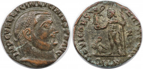 Römische Münzen, MÜNZEN DER RÖMISCHEN KAISERZEIT. Licinius I. (308-324 n. Chr). Follis (3.93 g. 19.5 mm). Vs.: IMP C VAL LICIN LICINIVS PF AVG, Kopf m...