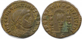 Römische Münzen, MÜNZEN DER RÖMISCHEN KAISERZEIT. Constantinus I. (307-337 n. Chr). AE Follis 312-313 n. Chr., Rom. (4,06 g. 21 mm) Vs.: IMP CONSTANTI...
