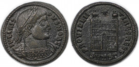 Römische Münzen, MÜNZEN DER RÖMISCHEN KAISERZEIT. Crispus (317-326 n. Chr). Follis, Thessalonica. (2,95 g. 19 mm) Vs.: IVL CRISPVS NOB C, Büste mit Lo...