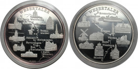 Deutsche Münzen und Medaillen ab 1945, BUNDESREPUBLIK DEUTSCHLAND. WESERTALER. Medaille ND. Silber. 26 g. 40 mm. Polierte Platte