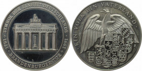 Deutsche Münzen und Medaillen ab 1945, BUNDESREPUBLIK DEUTSCHLAND. Branderburgertor. Medaille 1991. Stempelglanz