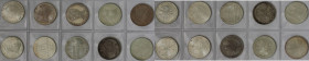 Deutsche Münzen und Medaillen ab 1945, Lots und Samllungen. BUNDESREPUBLIK DEUTSCHLAND. Set 10 Stück x 5 DM 1968-1979. Stempelglanz. Einzeln in Münzhü...