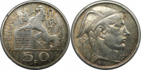 Europäische Münzen und Medaillen, Belgien / Belgium. Leopold III. (1934-1950). 50 Francs 1949. Silber. KM 136. Sehr schön-vorzüglich
