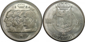 Europäische Münzen und Medaillen, Belgien / Belgium. Baudouin I. (1951-1993). 100 Francs 1954. Silber. KM 138. Sehr schön+