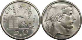 Europäische Münzen und Medaillen, Belgien / Belgium. Leopold III. (1934-1950). 50 Francs 1954. 12,50 g. 0.835 Silber. 0.34 OZ. KM 137. Vorzüglich-stem...