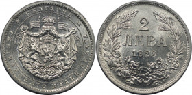 Europäische Münzen und Medaillen, Bulgarien / Bulgaria. Boris III. 2 Lewa 1923. Aluminium. KM 36. Stempelglanz