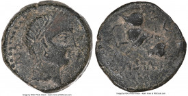 SPAIN. Castulo. Ca. early 1st century BC. AE semis (24mm, 11.80 gm, 5h). NGC Choice VF 4/5 - 3/5. CN-VOC•S•T•F, diademed male head right; dotted borde...
