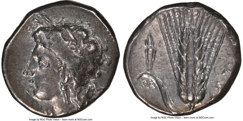 LUCANIA. Metapontum. Ca. 330-280 BC. AR stater (21mm, 7.81 gm, 8h). NGC VF 4/5 -...