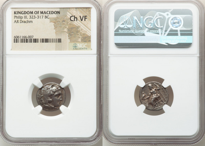 MACEDONIAN KINGDOM. Philip III Arrhidaeus (323-317 BC). AR drachm (16mm, 11h). N...