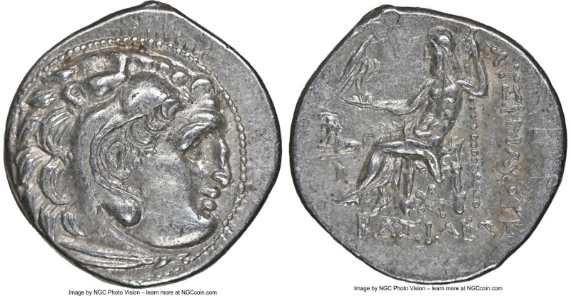 THRACIAN KINGDOM. Lysimachus (305-281 BC). AR drachm (18mm, 1h). NGC Choice AU. ...