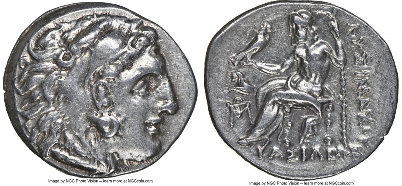 THRACIAN KINGDOM. Lysimachus (305-281 BC). AR drachm (19mm, 11h). NGC XF. Abydus...