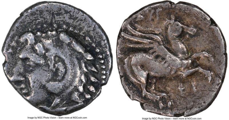 ILLYRIA. Dyrrhachium. C.350-250 BC. AR drachm (or hemidrachm) (13mm, 1.26 gm, 7h...