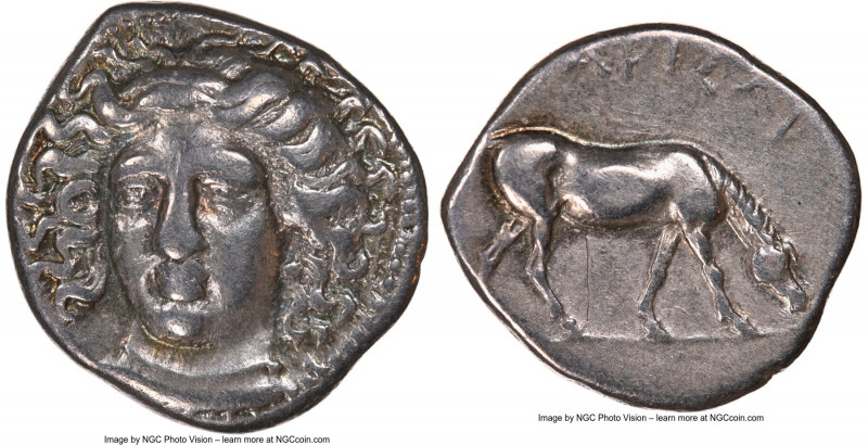 THESSALY. Larissa. Ca. 400-365 BC. AR drachm (19mm, 5.97 gm, 4h). NGC Choice VF ...