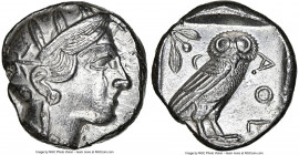 ATTICA. Athens. Ca. 440-404 BC. AR tetradrachm (23mm, 17.17 gm, 8h). NGC Choice AU 4/5 - 3/5, brushed. Mid-mass coinage issue. Head of Athena right, w...