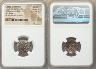 CRETE. Gortyna. Ca. early-1st century BC. AR drachm (18mm, 3.24 gm, 12h). NGC Choice XF 4/5 - 4/5. Laureate head of Zeus or Minos right; A below neck ...