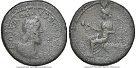 BOSPORAN KINGDOM. Sauromates II (AD 174-211). AE denarius (28mm, 1h). NGC Choice Fine. BACIΛЄwC CAYPOMATOY, diademed and draped bust of Sauromates II ...