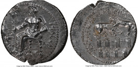 CILICIA. Tarsus. Mazaeus, as Satrap (ca. 361-328 BC). AR stater (24mm, 10.71 gm, 6h). NGC Choice AU 4/5 - 2/5. B'LTRZ (Aramaic), Baaltars seated left,...