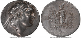 CAPPADOCIAN KINGDOM. Ariarathes V (ca. 163-130 BC). AR drachm (19mm, 11h). NGC Choice VF. Eusebeia under Mount Argaeus, dated Year 33. Diademed head o...