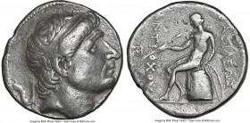 SELEUCID KINGDOM. Antiochus I Soter (281-261 BC). AR tetradrachm (26mm, 6h). NGC Choice Fine., edge chip Antioch on the Orontes. Diademed head of Anti...