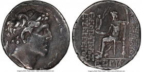 SELEUCID KINGDOM. Alexander I Theopater Euergetes Balas (152-145 BC). AR tetradrachm (28mm, 16.35 gm, 12h). NGC VF 5/5 - 4/5. Antioch on the Orontes, ...