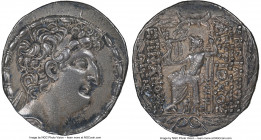 SELEUCID KINGDOM. Antiochus VIII Epiphanes (121-96 BC). AR tetradrachm (29mm, 16.26 gm, 11h). NGC Choice XF 5/5 - 4/5. Antioch on the Orontes, 109-96 ...