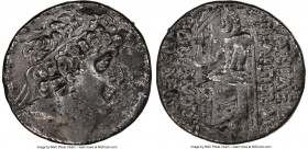 SELEUCID KINGDOM. Philip I Philadelphus (ca. 95-75 BC). AR tetradrachm (26mm, 15.14 gm, 1h). NGC XF 5/5- 2/5. Posthumous issue of Antioch on the Oront...