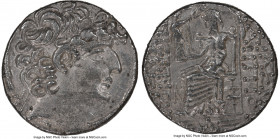 SELEUCID KINGDOM. Philip I Philadelphus (ca. 95/4-76/5 BC). Q. Caecilius Bassus, as Proconsul (46-45 BC). AR tetradrachm (26mm, 1h). NGC Choice XF. Po...