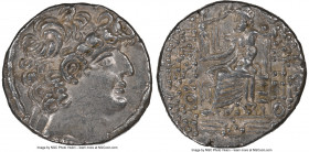 SELEUCID KINGDOM. Philip I Philadelphus (ca. 95/4-76/5 BC). Q. Caecilius Bassus, as Proconsul (46-45 BC). AR tetradrachm (27mm, 1h). NGC AU. Posthumou...