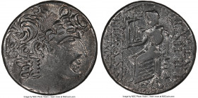 SELEUCID KINGDOM. Philip I Philadelphus (ca. 95/4-76/5 BC). Aulus Gabinius, as Proconsul (57-55 BC). AR tetradrachm (26mm, 14.21 gm, 12h). NGC Choice ...