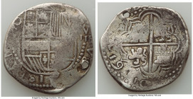Philip III Cob 8 Reales 1617-P Fine (Holed), Potosi mint, KM10. 39.8mm. 25.90gm. Sold as is, no returns. From the Long Island Collection 

HID09801242...