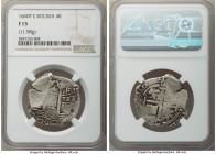 Philip IV Cob 4 Reales 1660 P-E F15 NGC, Potosi mint, KM18. 11.98gm. 

HID09801242017

© 2022 Heritage Auctions | All Rights Reserved
