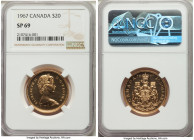 Elizabeth II gold Specimen 20 Dollars 1967 SP69 NGC, Royal Canadian mint, KM71. Commemorating the centennial of Canada's Independence. AGW 0.5287 oz. ...